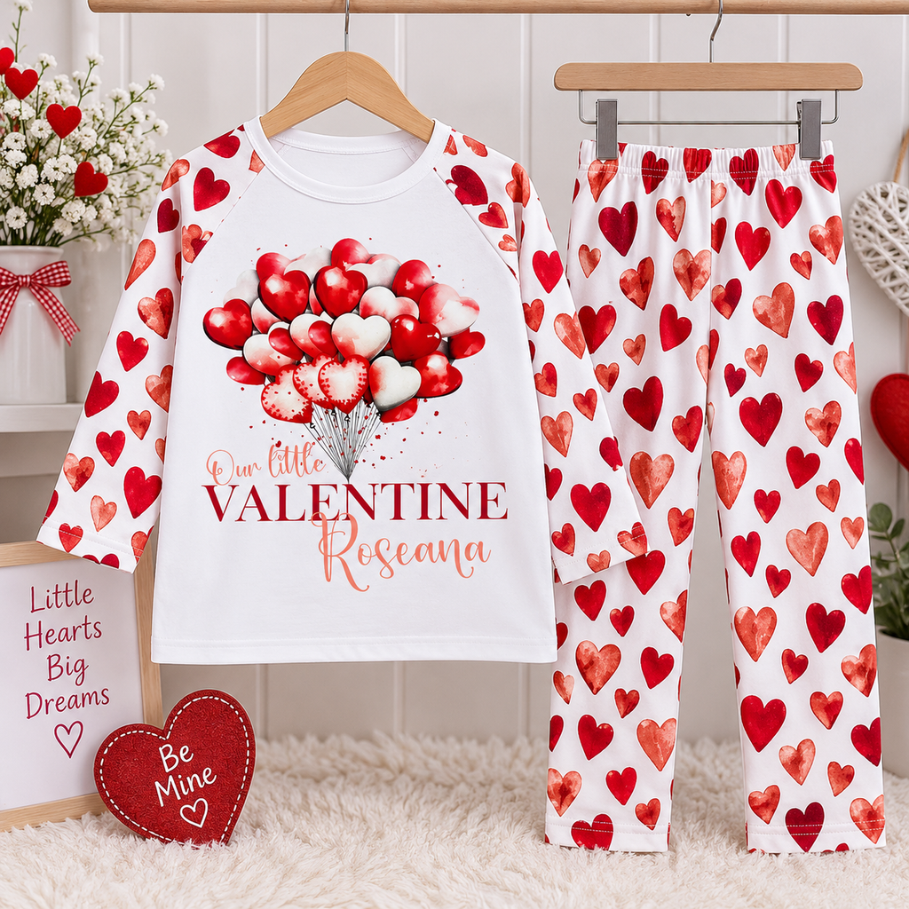 Red and White Heart Pyjamas