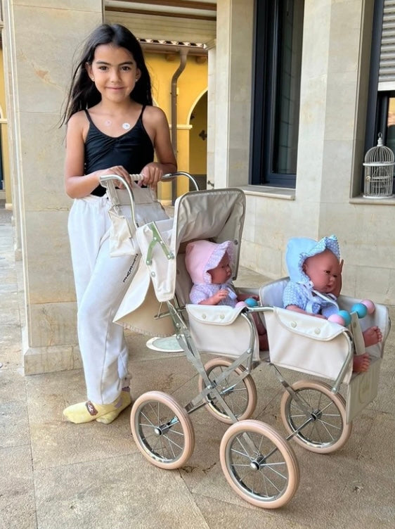 Beige Twin Paris Pushchair By Bebelux