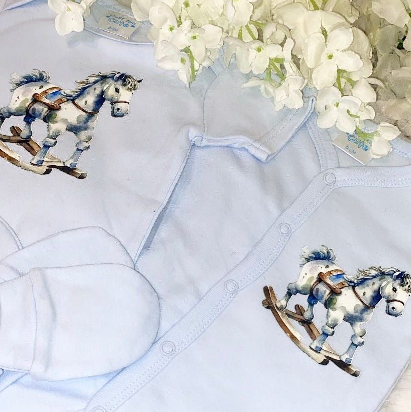 Blue Rocking Horse Set