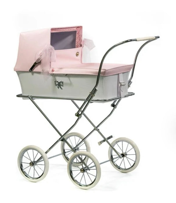 Pink Donosti Pram By Bebelux (3 Handle Heights Available)