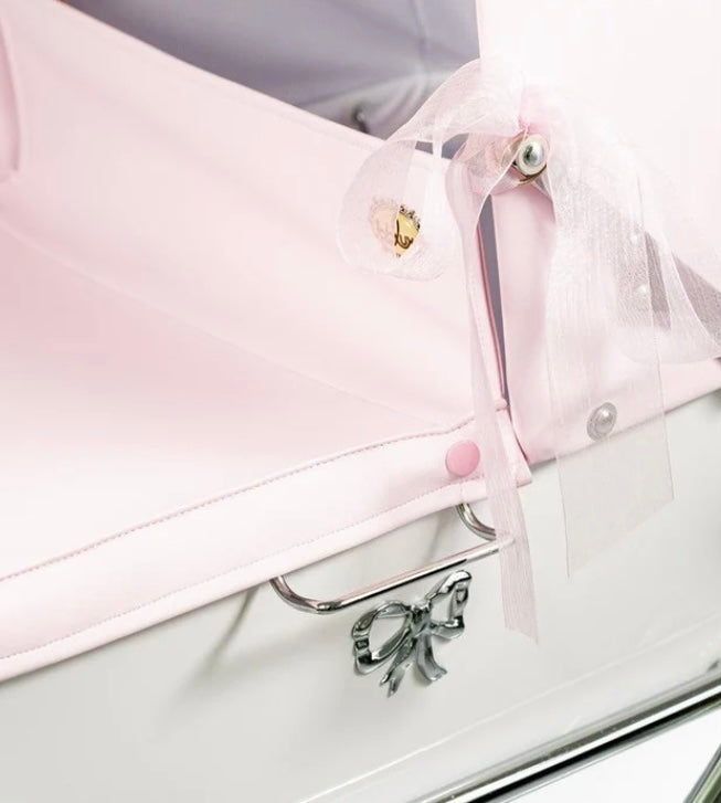 Pink Donosti Pram By Bebelux (3 Handle Heights Available)