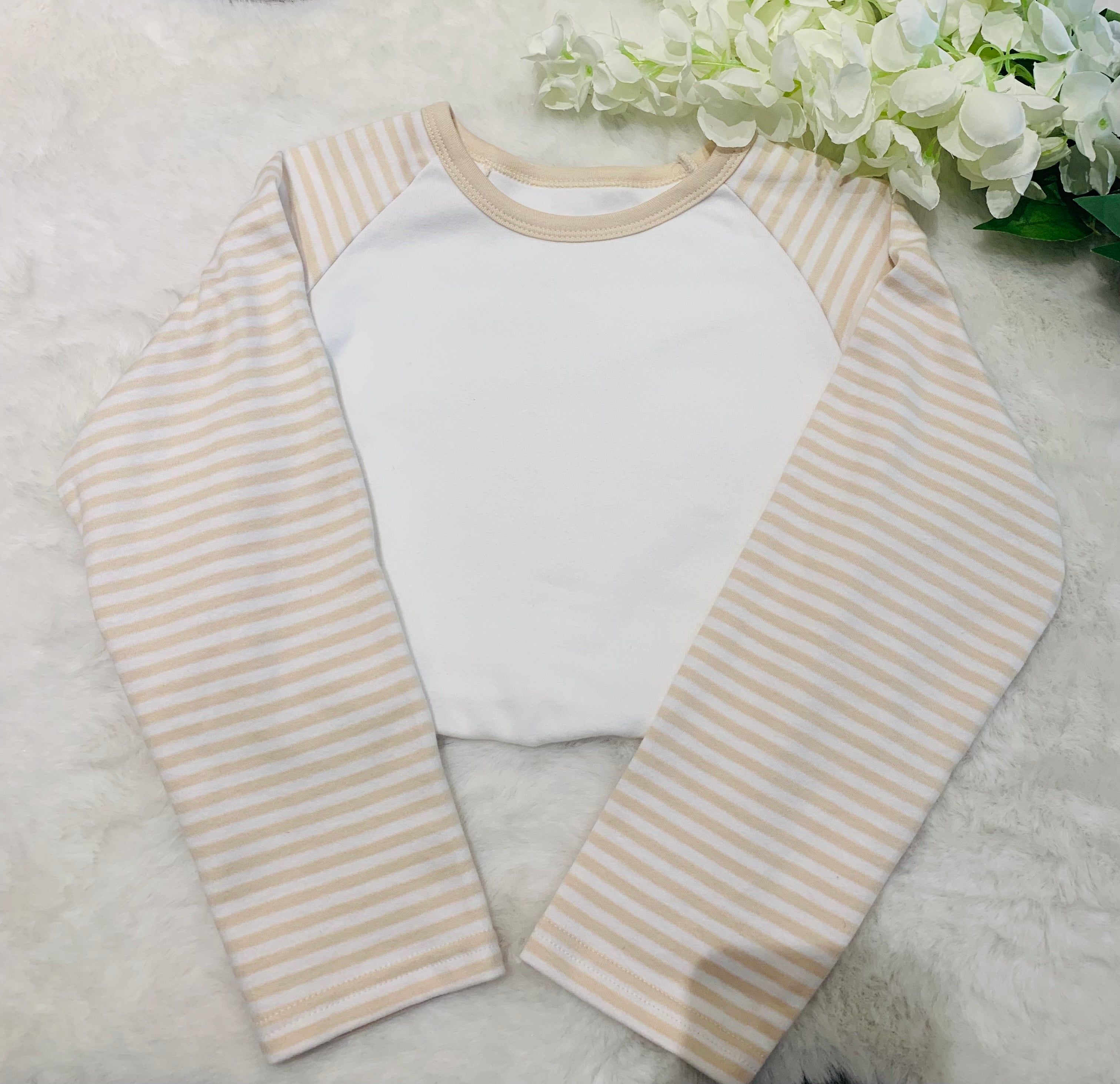 Beige and White Pyjarmas