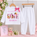 Plain White Long Sleeved Pyjamas