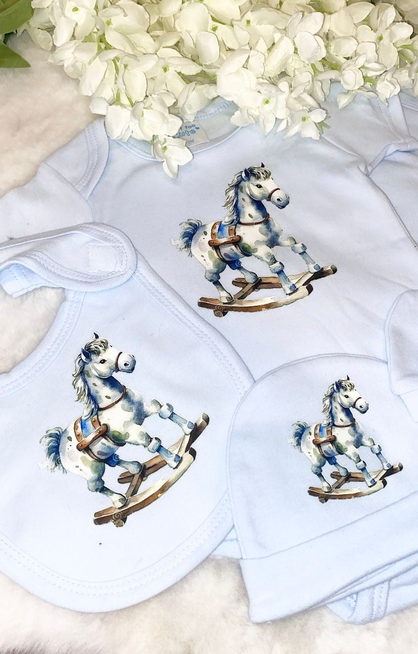 Blue Rocking Horse Set