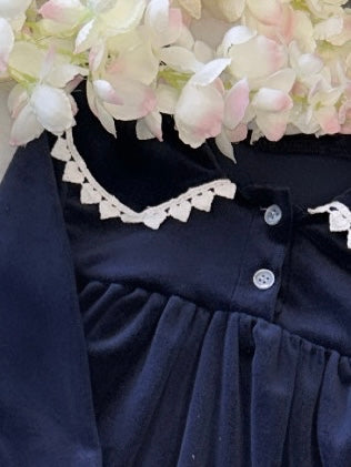 Navy Velvet Nightie