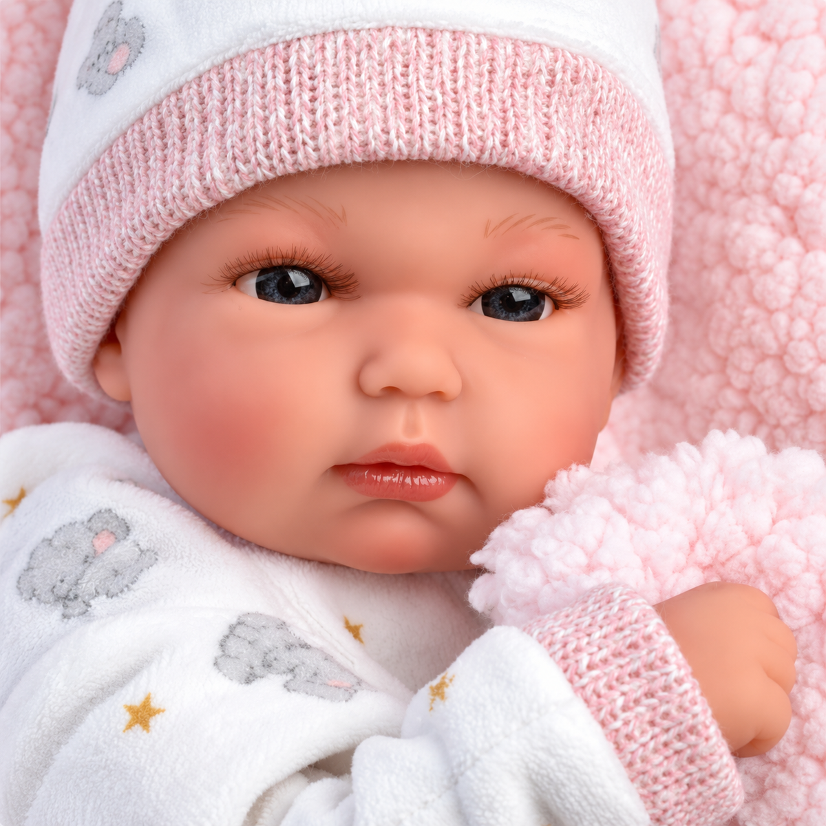 Girl Doll With Cushion 35cm