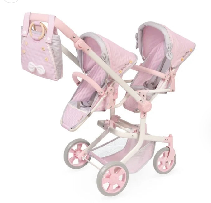 Decuevas Spanish Pink Twin Pram Doll Sophie Collection