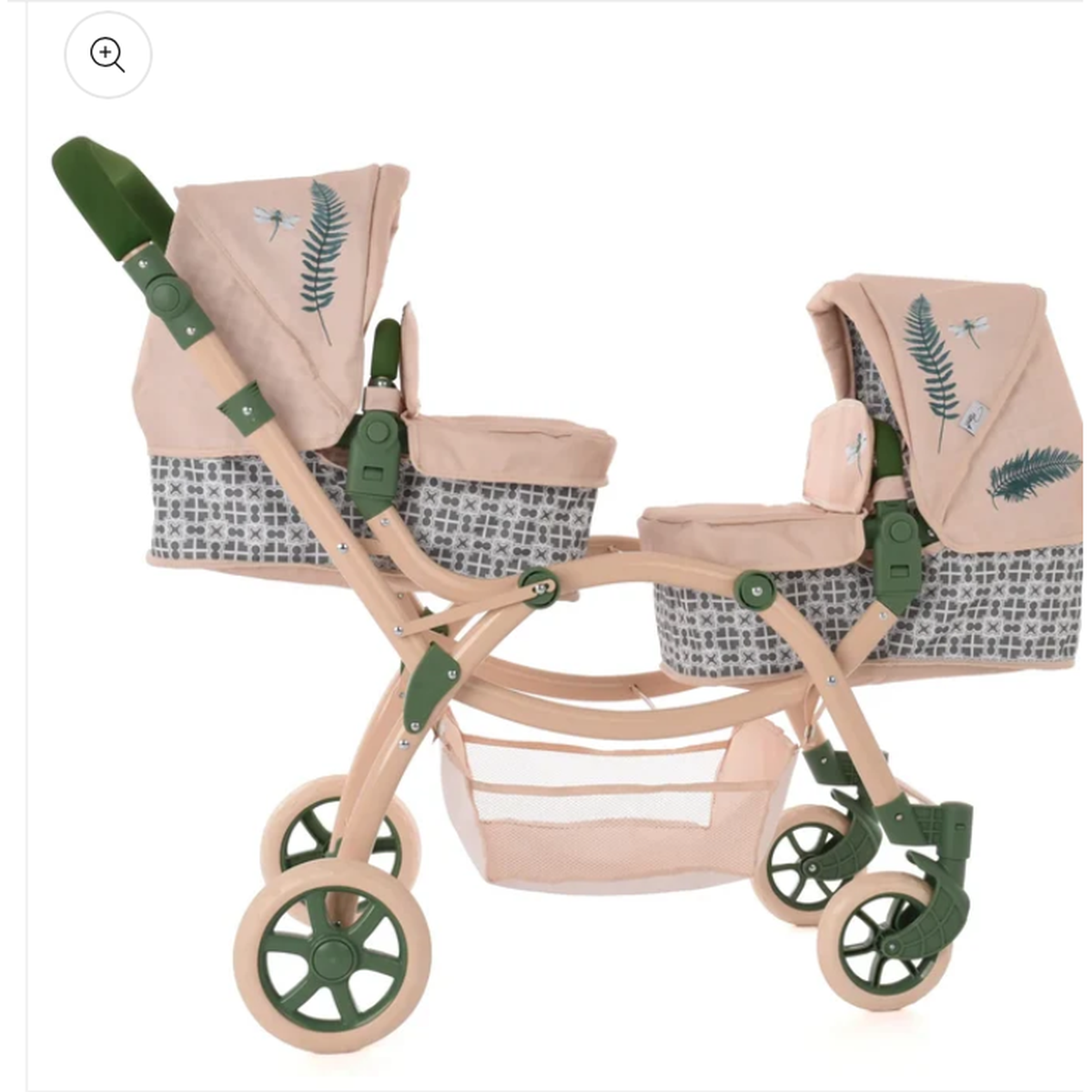 ROMA RHS TWIN DOLLS PRAM - FERN