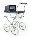 Navy/White Donosti Pram By Bebelux (3 Handle Heights Available)