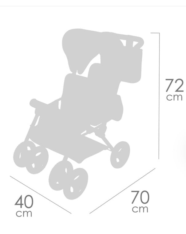 Decuevas Twin Doll Pram 72cm - Botanic Collection