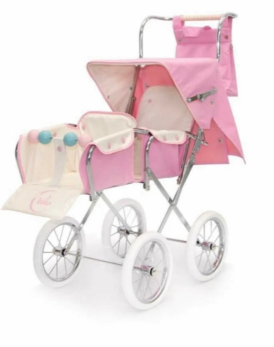 Bright Pink Twin Paris Pushchair By Bebelux