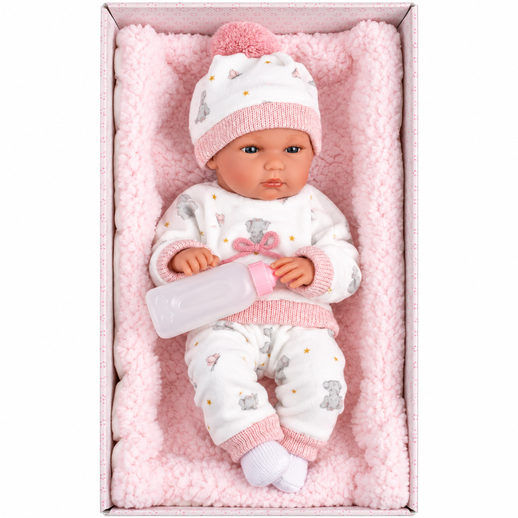 Girl Doll With Cushion 35cm