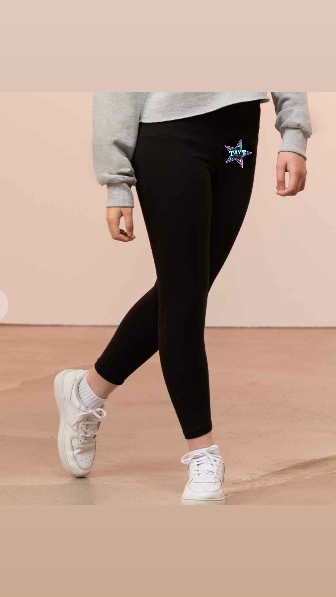 Black leggings with logo