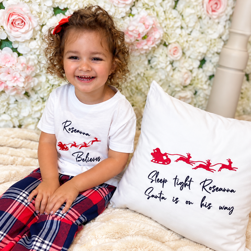 Personalised Christmas Pyjamas and Pillows