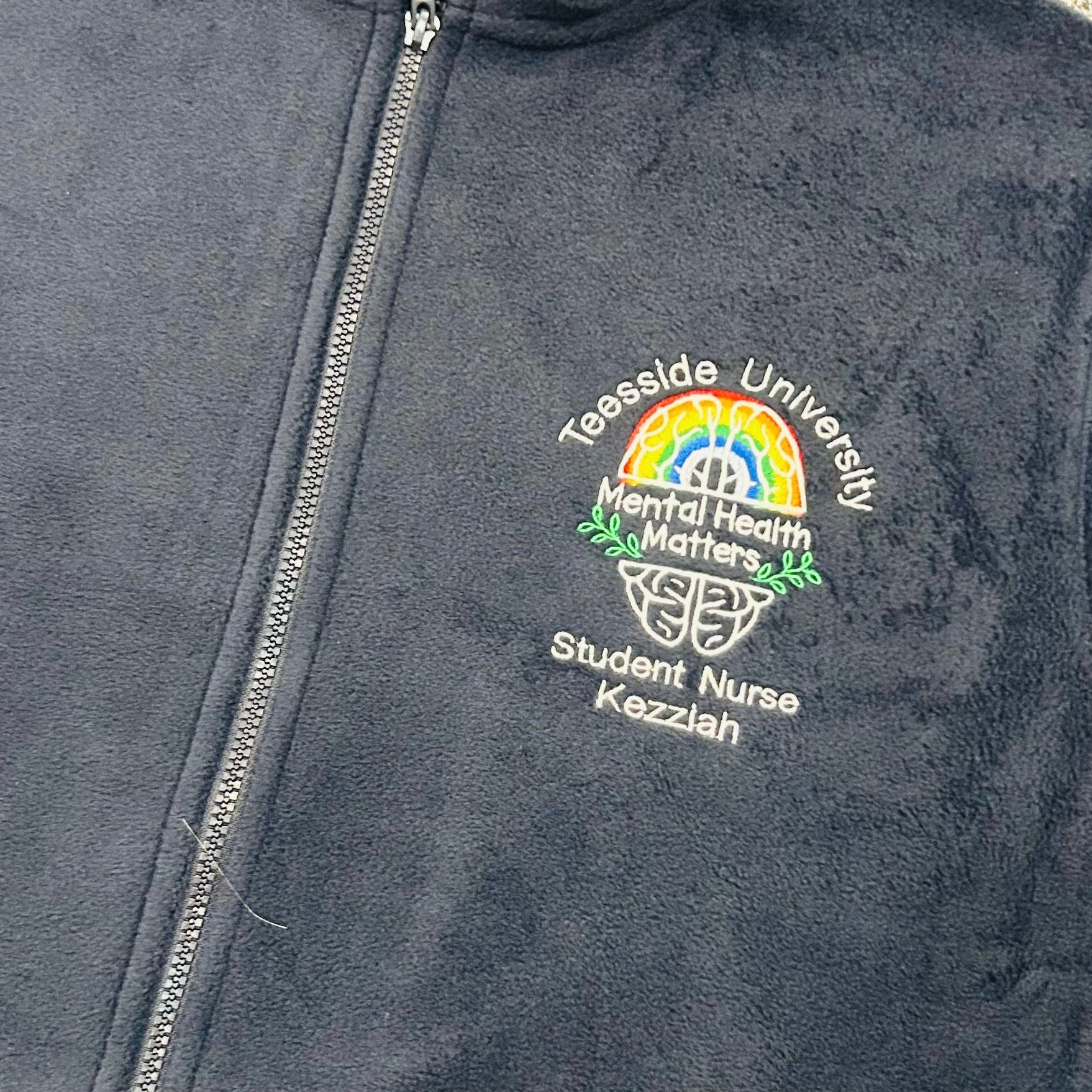 Mental Health Brain Navy Fleece And Cardigan