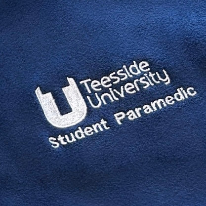 Teesside University Student Paramedic Navy Fleece And Cardigan