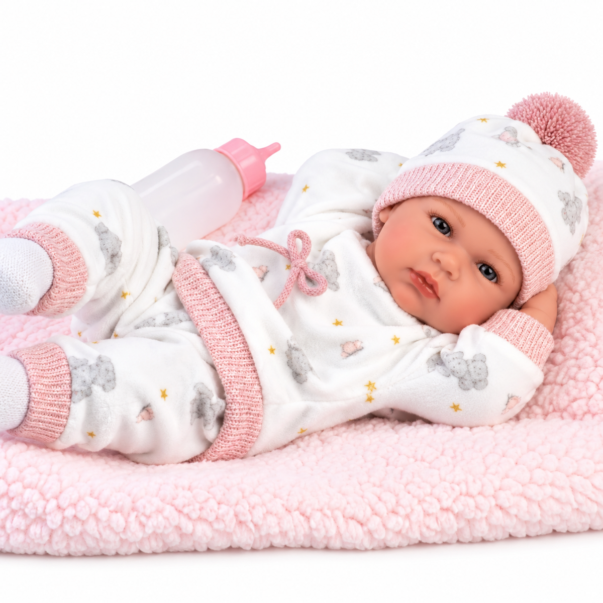 Girl Doll With Cushion 35cm
