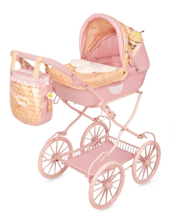 Decuevas Doll Pram 81cm - Honey Pink Bee Collection