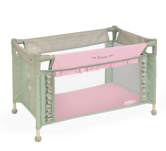 Decuevas Doll Travel Bed Cot Botanic Mint Green Collection