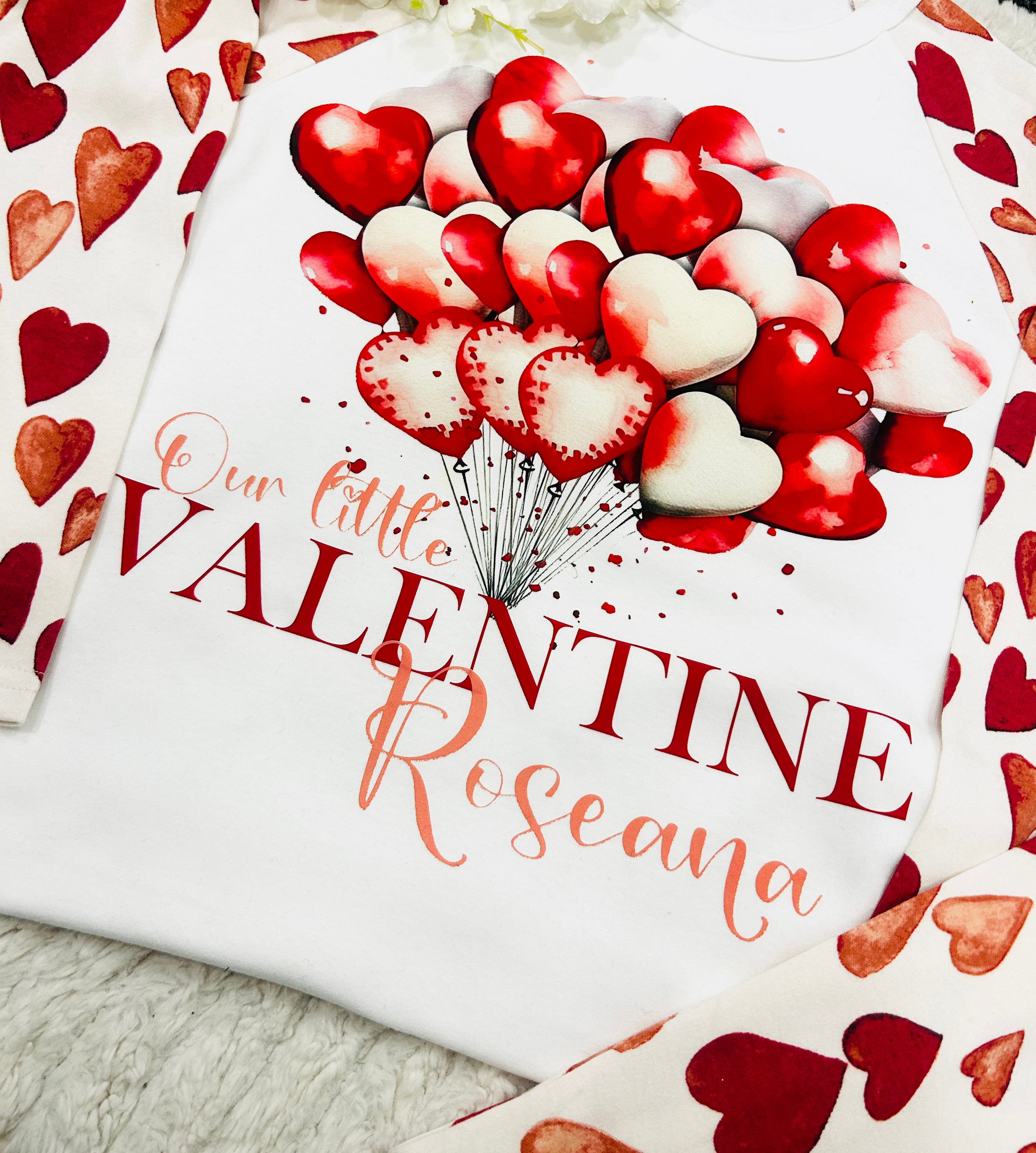Red and White Heart Pyjamas