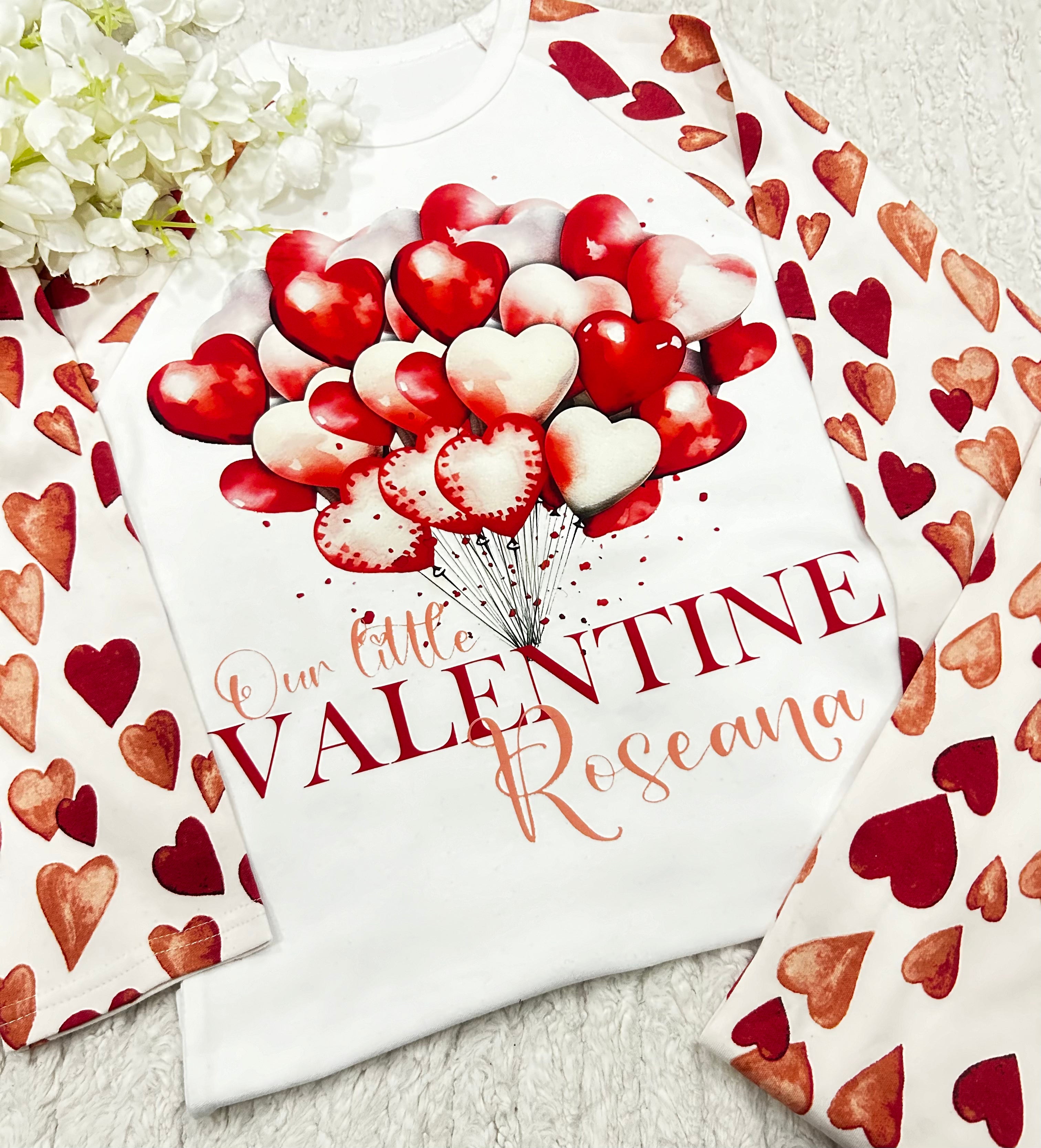Red and White Heart Pyjamas