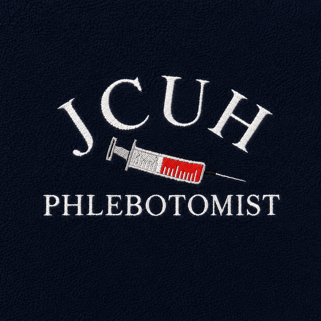 Phlebotomist Navy Fleece and cardigan