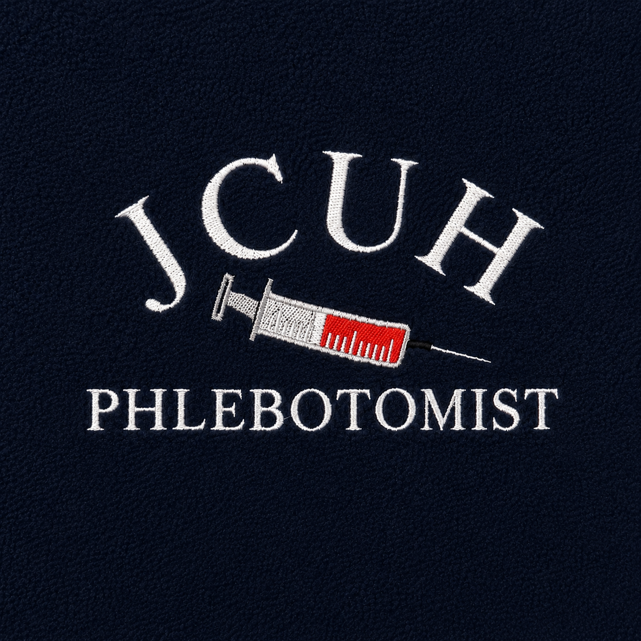 Phlebotomist Navy Fleece and cardigan