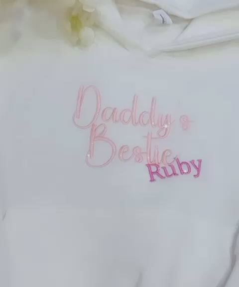 Daddys Bestie Girls Hoodie