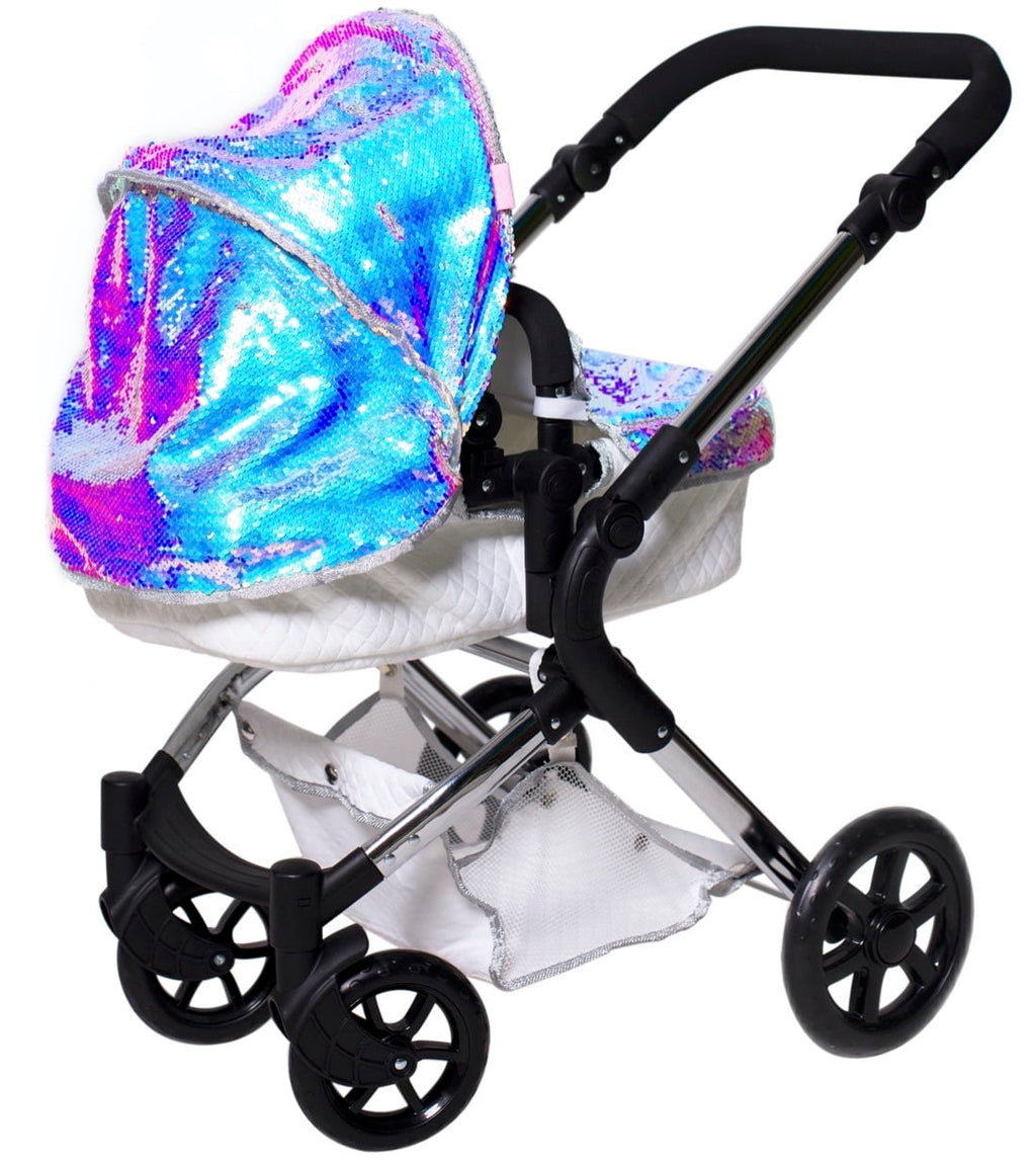 Roma Polly Single Dolls Pram -Mermaid